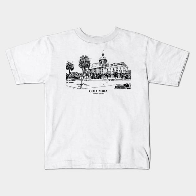 Columbia - South Carolina Kids T-Shirt by Lakeric